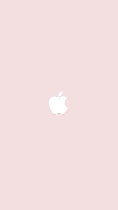 an apple logo on a pink background