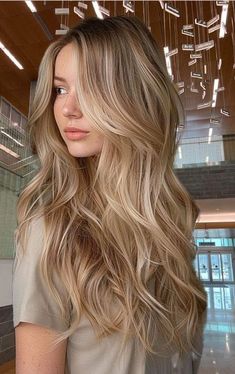 #trendy hairstyle #hair types #winter hairstyles #winter hair #hair tutorial #seasonal hair inspo #braided hair tutorial #fall hair colors #hair do #fall hairstyles #bangs with long hair #messy bun tutorial #curly hairstyles #fall hair #low lights for blonde hair #hairstyle for every hair type #newest trends #festive hairstyle #hoco hairstyles #carmel highlights on brown hair #hear me out #christmas wallpaper #lyrics #mincraft idea houses #layered look inspo #winter hair #christmas hair Light Brown Shadow Root Blonde, Yellow Toned Skin Hair Color, Spring Dirty Blonde Hair, Long Hair With Highlights Blonde, Sorry Blonde Hair With Highlights, Dirty Blonde Bayalage Hair, Butter Beige Hair, Blonde Hair For Porcelain Skin, Dimensional Layers Hair