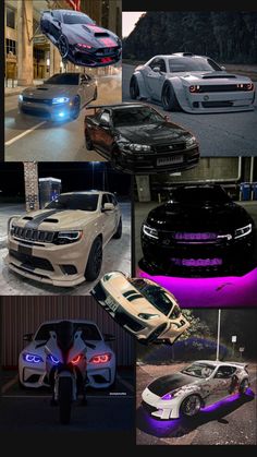 many different cars are shown in this collage