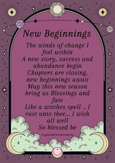 Spell For New Beginnings, New Beginnings Spell, New Beginning Spell