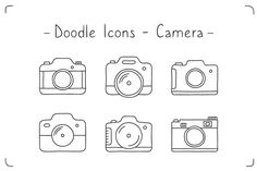 doodle icons - camera set