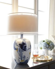 Clark Porcelain Table Lamp Chinoiserie Lamp, Modern Chinoiserie, Asian Lamps, Chinese Fabric, Chinoiserie Art, John Richard Collection, Handcrafted Lamp, Chinoiserie Style, Porcelain Lamp