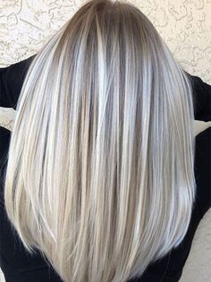 Silver Hair Highlights, Silver White Hair, Grey Blonde Hair, Grey Blonde, Silver Blonde Hair, Icy Blonde Hair, Silver Hair Color, Silver Grey Hair, Silver Blonde