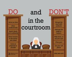 an old woman sitting at a desk with the words don't and in the courtroom