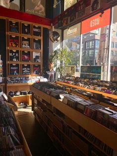 a record store filled with lots of records