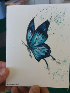 Butterfly Aesthetic Drawing, Blue Butterfly Drawing, Beautiful Butterfly Drawing, Butterfly Drawing Aesthetic, Colorful Butterfly Drawing, Butterfly Draw, Blue Butterfly Painting, Butterfly Watercolor Painting