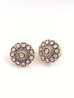 Pave Diamond Rose cut Polki Stud Earrings  Measurement Specification- Stone- Diamond Materials- 925 Sterling Silver Finish- Sterling Silver We are continuously adding new products to our store. So keep coming back to see more great deals. If you need any other polish you can contact us.  For Wholesale orders or customized order requirements, text us. https://www.etsy.com/in-en/shop/GEMBEADSCREATIONIN?ref=seller-platform-mcnav§ion_id=34167868 ♦ Manufacturer's Warranty We offer a lifetime warranty Victorian Multi-stone Round Jewelry, Victorian Polki Earrings, Exquisite Multi-stone Cubic Zirconia Earrings, Yellow Gold Cubic Zirconia Multi-stone Earrings, Pave Diamond Earrings, Stud Jewelry, Jewelry Manufacturers, Fine Jewelry Collection, Rose Cut