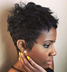 Short Choppy Pixie For Black Women Choppy Pixie, Thick Coarse Hair, Short Black Hair, Cut Life, Short Sassy Hair