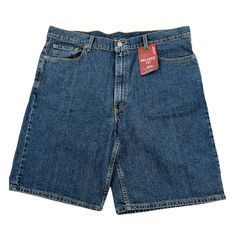 Levi's 550 Jeans Shorts Mens Size W42 Relaxed Straight Fit Medium Wash Denim New Measurements: Waist: 42" Hips: 50" Rise: 14" Inseam: 10" Conditions: New With Tags Please Note: All Clothing Items Have Different Actual Measurements From Their Tag Measurement. Please See The Info Above To Avoid Unnecessary & Expensive Returns For Improper Fit. To Ensure A Good Fit, It Is Recommended To Compare These Measurements With A Similar Garment That You Own. Levi's Classic Medium Wash Bottoms, Classic Levi's Medium Wash Bottoms, Levi's Classic Big And Tall Bottoms, Classic Levi's Big And Tall Bottoms, Big And Tall Medium Wash Casual Bottoms, Medium Wash Big And Tall Casual Bottoms, Big And Tall Casual Medium Wash Bottoms, Big And Tall Casual Bottoms In Medium Wash, Casual Big And Tall Medium Wash Bottoms