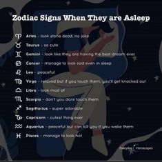 zodiac signs when they are asleep