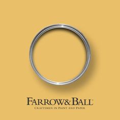 the logo for farrow & ball crafters in paint and paper is shown on an orange background