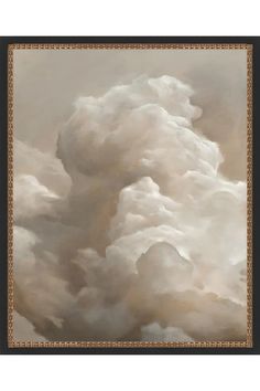 an oil painting of clouds in the sky