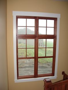 an empty room with a window in it