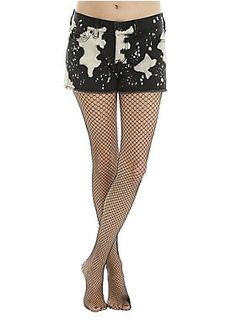 Edgy Black Fishnet Hosiery, Black Mesh Hosiery For Summer, Edgy Black Fishnet Bottoms, Black Fishnet Edgy Bottoms, Trendy Black Hosiery For Spring, Trendy Fishnet Hosiery For Night Out, Black Fishnet Hosiery For Fall, Fitted Fishnet Hosiery For Summer, Fitted Summer Fishnet Hosiery