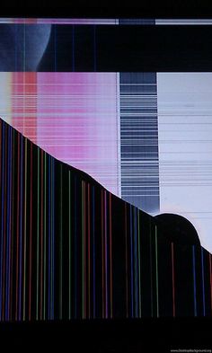 an image of a television screen with lines on it