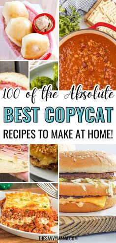 the best copycat recipes to make at home, including soups and sandwiches for lunch