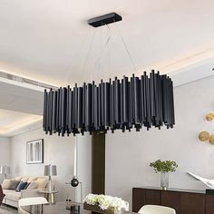 Vigo Rectangle Chandelier, Black Steel Chandelier, Hallway Chandelier, Stainless Steel Lighting, Chandelier Decor, Rectangle Chandelier, Led Light Fixtures, Chandelier Style, Gold Chandelier, Led Chandelier