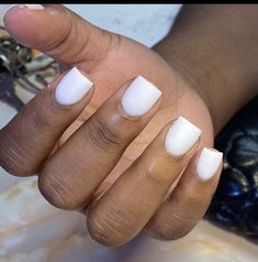 Really Short White Nails, Short Gel Nails White, Full Set Nails Acrylic Short, Nursing Nails, Nail Suggestions, Ombre Gel Nails, Natural Nails Manicure, Makeup Nails Designs, Nail Collection