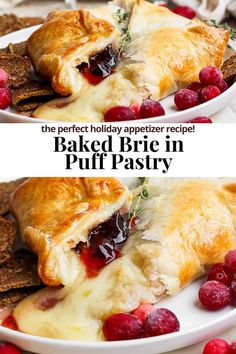 Baked Brie in Puff Pastry - Our easy Baked Brie recipe is an absolutely delicious appetizer that is perfect for your next holiday party! Everyone will love it! #bakedbrieinpuffpastry #bakedbrieinpuffpastryfigjam #bakedbrieinpuffpastrycranberry #bakedbrieinpuffpastrywithjam #bakedbrieinpuffpastryfall Baked Brie Puff Pastry, Baked Brie In Puff Pastry, Brie In Puff Pastry, Party Nibbles, Baked Brie Recipes, Brie Puff Pastry, Brie Appetizer, Puff Pastries, Brie Recipes