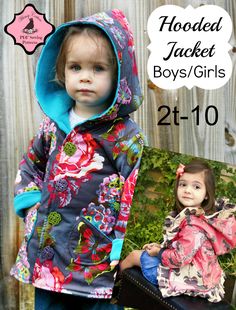 $3.50!!! For pdf pattern!!! What a deal Girls Jacket Pattern, Hooded Jacket Pattern, Advanced Sewing, Hood Pattern, Jacket Pattern Sewing, Baby Jacke, Couture Sewing, Sewing Projects For Beginners, Love Sewing