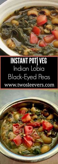 Pressure Cooker Vegetarian Gluten-Free Indian Black Eyed Peas with Spinach Lobia – Two Sleevers Easy Dinner Low Carb, Black Eyed Peas Recipe Vegetarian, Stew Ideas, Healthy Recipes Easy Dinner, Dinner Low Carb, Indian Bread Recipes, Healthy Recipes Easy, Vegan Crockpot