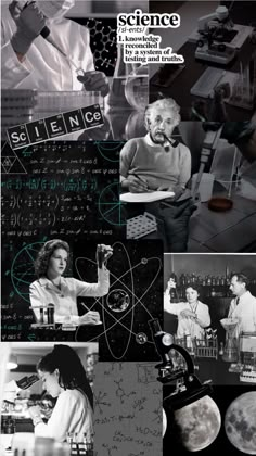 an advertisement for science with many different images