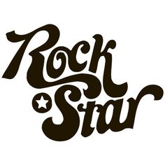 the word rock star written in black ink