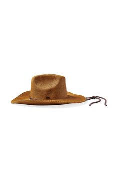 A classic Western with added sun protection. The Austin Straw Cowboy hat is an ultra-breathable, lightweight hat with Western style. It’s crafted sun-protective artisanal straw in a medium structured weave that retains its shape. The brim features a classic side roll topped with a cotton drawcord so you can wear it on your neck or secure your fit. 100% artisanal straw Medium stiffness Side roll brim Cattleman crown Internal elastic sweatband Cotton drawcord with wood bead adjuster Metal headwear