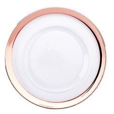 a white and gold plate on a white background