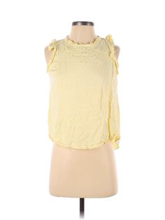 LC Lauren Conrad Sleeveless Blouse Size: X-Small Tops - used. 100% Rayon | LC Lauren Conrad Sleeveless Blouse: Yellow Tops - Size X-Small Yellow Tops, Yellow Top, Lc Lauren Conrad, Lauren Conrad, Small Tops, Sleeveless Blouse, Sleeveless Top, Women Handbags, Womens Tops