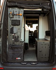 the back end of a van with its doors open