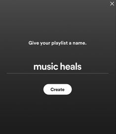 the music heals app is displayed on an iphone screen, with text overlaying it