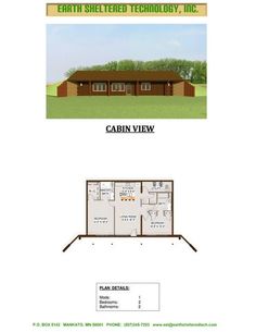 the floor plan for a cabin home