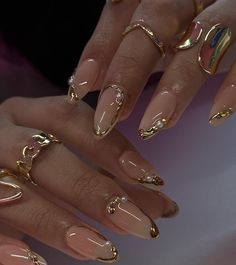 Manicured Nails, 2023 Pink, Nails Silver, Gold Prom, Nails Gold, Easy Nails, Nails Square, Fake Nails With Glue, Nails Blue