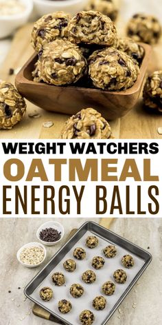 oatmeal energy balls with chocolate chips in the middle