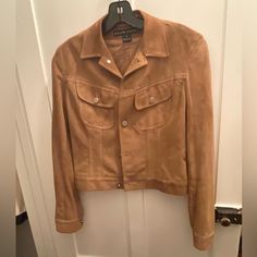 Perfect Condition. Stunning In Person. Designer Brown Leather Jacket For Spring, Suede Jacket, Leather Jackets, Tan Brown, Jackets & Coats, Ralph Lauren, Leather Jacket, Jackets For Women, Leather