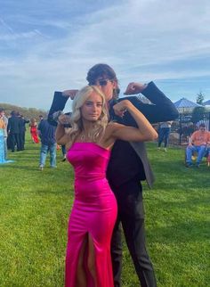 Individual Prom Poses, Fun Prom Pictures, Prom Poses Couples, Poses Homecoming, Prom Couple Poses, Hot Pink Prom Dresses, Hot Pink Prom, Prom Pose, Homecoming Poses