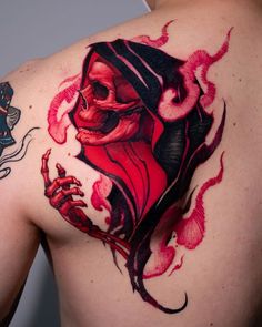 Dark Tattoo Ideas, Gotik Tattoo, Colored Tattoo Design, Shadow Tattoo, Tattoo Desings, Skull Tattoo Design