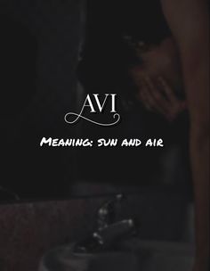 a person standing in front of a sink with the words meanings sun and air above it