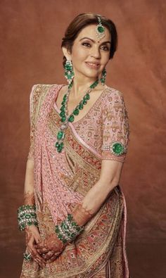 Ambani Jewellery, Neeta Ambani, Classic Saree, Nita Ambani, Bridal Make Up