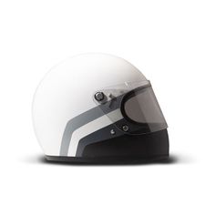 a white and black helmet on a white background