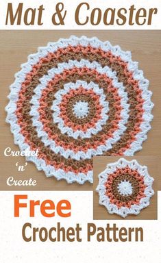 the crochet pattern is featured in this book, with an image of a circular design