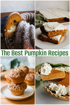 the best pumpkin desserts and pies to make for thanksgiving dinner or brunch