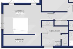 the floor plan for a two bedroom apartment with an attached bathroom and living room area