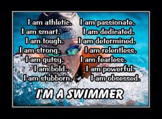 a swimmer with the words i am a swimmer