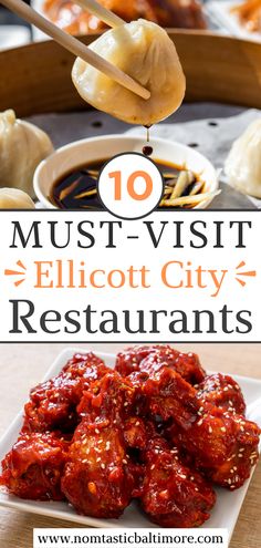 the top 10 must visit ellicot city restaurants in asia, with text overlay