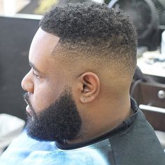 Taper Haircut Men, Afro Hair Fade, Bald Beard, Taper Haircut, Beard Guide, Men Beards, I Love Beards, Fade Cut