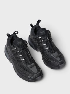 Salomon - ACS PRO Sneakers in Black – Stoy Luxury Black Sneakers With Vibram Sole, Cheap Black Sneakers For Casual Sports, Bulky Shoes Black, Basket Noirfemme, Black Sneakers Nike Womens Wide, Shoes Black Joderns, Oswego Adidas Women Black, Luxury Black Gore-tex Sneakers, Globe Black Shoes