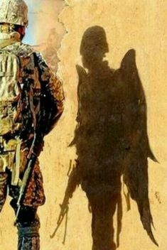 an image of two soldiers standing next to each other with the caption happy veterans day you are all angels to me and here god