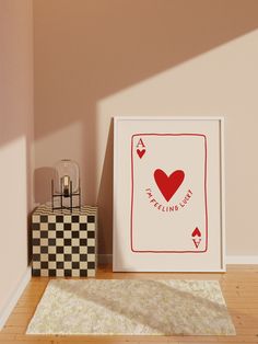 The perfect addition to any home. Add some fun to your walls with this lovely 'I'm feeling lucky' print.  Printed on 250GSM satin photo paper.  Available as either A4 or A3: A4: 210 x 297mm A3: 297 x 420mm Prints are un-framed. Allowing you find the perfect frame yourself.  A4 prints will be packed carefully in a sturdy hardback envelope, protected by a cello wrapper.   A3 prints will be posted in a sturdy postage tube. Ace Of Hearts Painting, Room Pics, Card Edit, Print Gallery Wall, A3 Prints, Feeling Lucky, A4 Prints